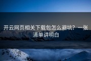 开云网页相关下载包怎么避坑？一张清单讲明白