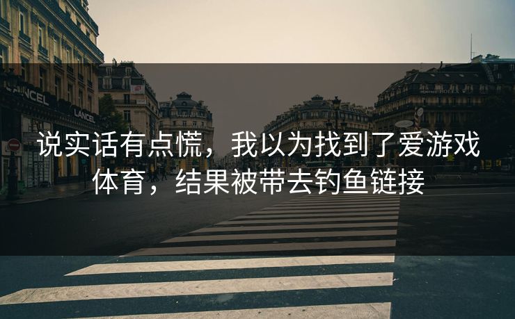 说实话有点慌，我以为找到了爱游戏体育，结果被带去钓鱼链接